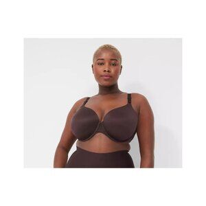 NEW Lane Bryant Cacique Totally Smooth Lightly Lined Full Coverage Bra Brown 46C
